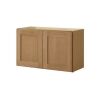 Hampton Bay Avondale 30 in. W x 12 in. D x 18 in. H Ready to Assemble Plywood Shaker Wall Bridge Kitchen Cabinet in White Oak - Thumbnail 1
