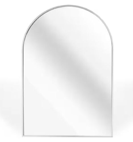 TA 36 in. H x 24 in. W Silver Modern Arch Framed Mirror - Lot 730JF