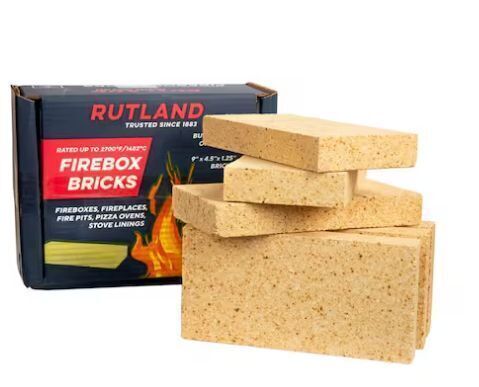 Rutland 4.5 in. x 9 in. x 1.25 in. Fire Brick, 6 pc - Lot 723JF