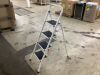 Folding Steel 4-Step Ladder w/ Hand Rail, Wide Steps, 330lbs Capacity - Thumbnail 1