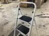 Folding Steel 4-Step Ladder w/ Hand Rail, Wide Steps, 330lbs Capacity - Thumbnail 3