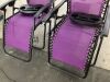 Set of 2 Adjustable Zero Gravity Patio Chair Recliners w/ Cup Holders - Thumbnail 4