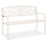 Steel Bench for Outdoor, Patio, Garden w/ Floral Design - 50in - Thumbnail 1