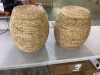 Lot of (2) Multipurpose Hyacinth Storage Tote Basket - Thumbnail 1