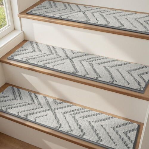 PADOOR Stair Treads for Wooden Steps, 15 Pack Peel and Stick, 8" x 30" - Lot 390
