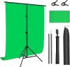 PULUZ Green Screen Backdrop Kit with Stand, 3.2x6.5ft - Thumbnail 1