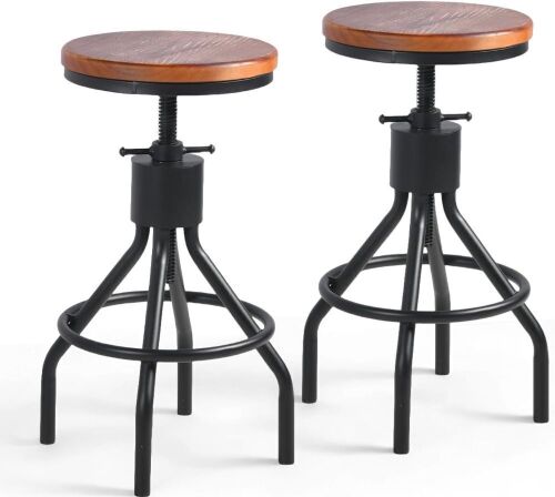 Swivel Bar Stools, Set of 2 - Lot 194
