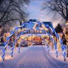 10ft Christmas Candy Light Arch, 3 pc - Thumbnail 1