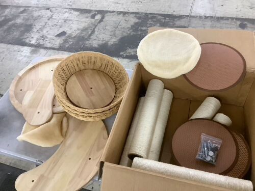 Cat Tree Tower with 3 Wicker Basket Beds - Lot 291