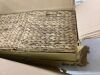 Set of 5 Collapsible Hyacinth Storage Baskets w/ Inserts 13x13in - 1 Basket Damaged - Thumbnail 2