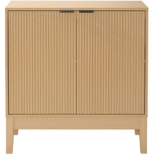 2-Door Reeded Storage Cabinet, Accent Furniture, Sideboard - Lot 403