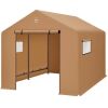 Outdoor Fabric Storage Shed w/ Metal Frame, Dual Zipper Doors - 10x8ft - Thumbnail 1
