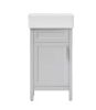 Home Decorators Collection Arvesen 18 in. W x 12 in. D x 34 in. H Single Sink Bath Vanity in Dove Gray with White Ceramic Top - Thumbnail 1