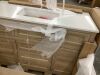 Home Decorators Collection Hanna 48 in. Single Sink Weathered Tan Bath Vanity with White Engineered Stone Top - Thumbnail 5