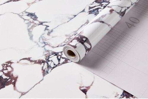 PHINILUX Purple Marble Contact Paper - Lot 797