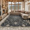 Black Boho Area Rug, 9x12 - Thumbnail 1