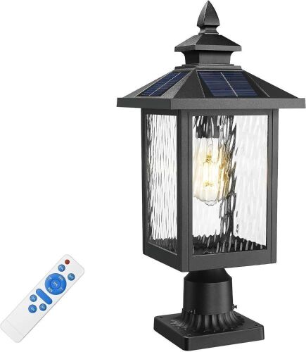 20" Dusk to Dawn Solar Post Light - Lot 299