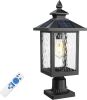 20" Dusk to Dawn Solar Post Light - Thumbnail 1