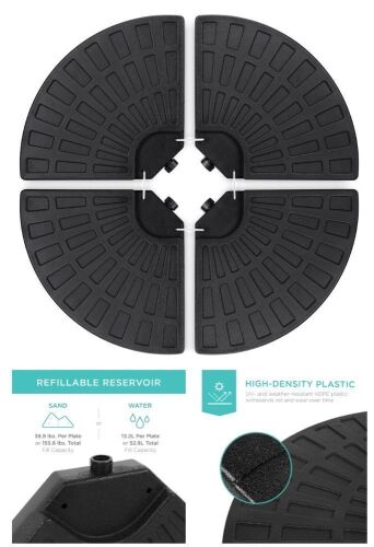 4-Piece Cantilever Offset Patio Umbrella Base Stand w/ Carry Handles - Lot 168