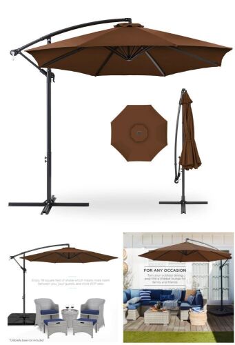 Offset Hanging Patio Umbrella - 10ft - Lot 172