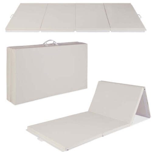 Folding Exercise Fitness Workout Gym Floor Mat w/ Handles - Lot 120