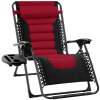 Oversized Padded Zero Gravity Chair, Folding Recliner w/ Headrest, Side Tray - Thumbnail 1