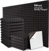 56 Pack Soundproof Wall Panels, 2" X 12" X 12" Self-Adhesive Pyramid Acoustic Foam, High Density Acoustic Panels for Home Studio, Quick-Recovery Sound Proof Panels for Walls - Thumbnail 1