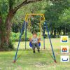 3-in-1 Toddler Swing Set,Indoor/Outdoor Baby Swing with Foldable Metal Stand, Kids Swing Seat for Playground,3 in 1 Kids Swing Seat Easy to Assemble and Store at Home Garage - Thumbnail 1