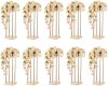 Vase Stand Wedding Centerpieces for Tables - 10 Pcs Gold Column Flower Stand, 23.6in Metal Tall Vases for Centerpieces, Cylinder Flower Vase Bulk for Wedding Decorations, Party, Event, Home Decor - Thumbnail 1