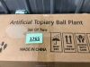 Artificial Topiary Ball Plant, Set of Two - Thumbnail 3