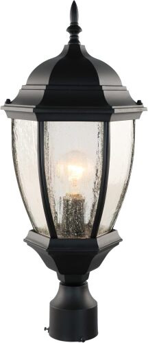 Outdoor Post Light, 21 Inch Aluminum Outside Post Lantern - Lot 1770