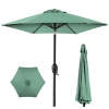 Outdoor Market Patio Umbrella w/ Push Button Tilt, Crank Lift - 7.5ft - Thumbnail 1