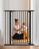 42" Extra Tall Baby Gate for Stairs Doorways, Fits Openings of 29.5" to 40.5" Wide, Auto Close Extra Wide Baby and Pet Gate for Doorways and Stairways,Pressure Mounted Dog Gates, Black - Thumbnail 1