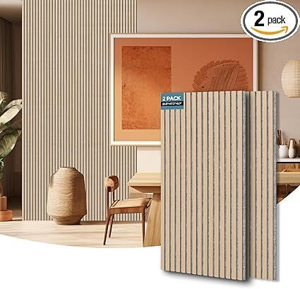 AKUMAX 2 Pack Large Acoustic Panels- 96x18Inches 3D Wall Panels - Lot 1732