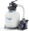 AQUASTRONG 16in Sand Filter Pump for Above Ground Pool with Timer, 3/4 HP Pool Pumps Above Ground 3800 GPH for Pools up to 16000 GAL, Pool Filter with 6-Way Valve, Improved Circulation and Filtration - Thumbnail 1