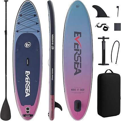 Inflatable Stand-Up Paddle Boards – Available 32"/33"/34" Widths Inflatable Paddle Board with SUP Accessories, Camera Mount, Basic All-Around SUP Board for All Skill Levels, Up to 450lbs - Lot 1776