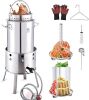tainless Steel Turkey Fryer Kit With Burner, Seafood Boil Pot And Burner With Basket,Crawfish Boil Tamale Steamer Crab Boil Pot With Injector Thermometer, High Temperature Resistant Gloves - Thumbnail 1
