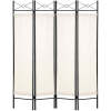 4-Panel Folding Privacy Screen Room Divider Decoration Accent, 6ft - Thumbnail 1