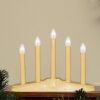 4Light Window Candle Electric, Christmas Electric Candoliers with Ivory Plastic, Plug in Electric Window Candle Lamp - Thumbnail 1