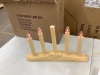 4Light Window Candle Electric, Christmas Electric Candoliers with Ivory Plastic, Plug in Electric Window Candle Lamp - Thumbnail 3