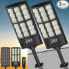 Solar Street Lights Outdoor,20000LM LED Solar Street Lights with Remote Control,Motion Sensor Lights, for Outside, Yard, Garage, Barn, Driveway- 2PACK - Thumbnail 1