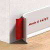 White Wall Molding Trim, 4 Inch x 147 FT Vinyl Baseboard Trim - Peel and Stick Self-Adhesive, Flexible Cove Base Design Prevents Scuffs and Easy to Clean - Thumbnail 1