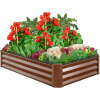 Outdoor Metal Raised Garden Bed for Vegetables, Flowers, Herbs - 6x3x1ft - Thumbnail 1