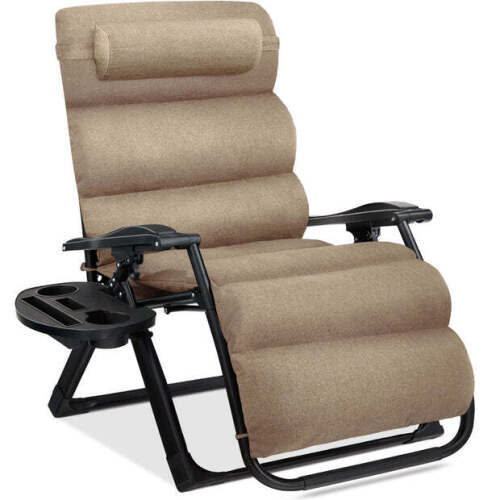 Oversized Zero Gravity Chair, Folding Outdoor Recliner w/ Removable Cushion - Lot 1360