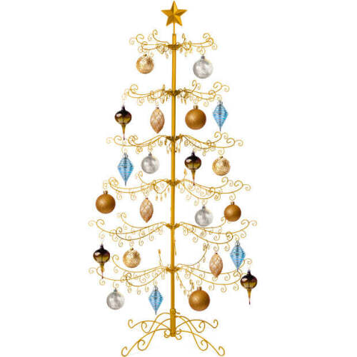 Wrought Iron Christmas Tree Ornament Display w/ Easy Assembly, Stand - 6ft - Lot 2105