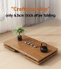 Folding Coffee Table, Foldable Japanese Floor Table No Assembly, Low Coffee Table for Sitting On The Floor, Small Coffee Tables for Living Room Meditation Tea Room Tatami Dining 39.4 Inch - Thumbnail 2