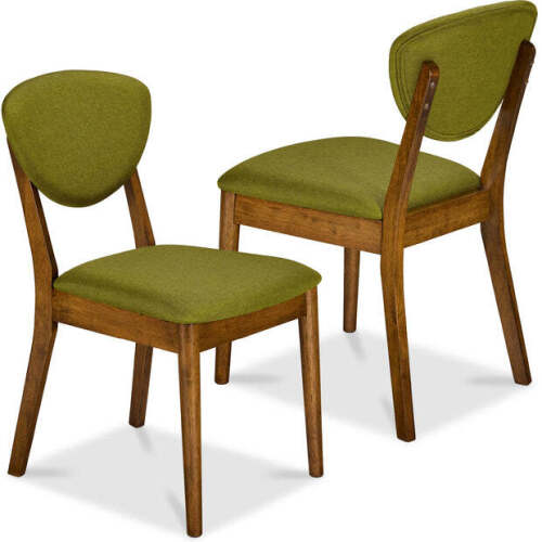 2-Piece Mid-Century Modern Wood &Upholstered Dining Chair Set - Lot 2057