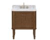 Home Decorators Collection Collette 30 in. Single Sink Cinnamon Oak Bath Vanity with White Carrara Marble Top - Doors Need Adjusted - Thumbnail 1