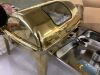 8.4 qt. Gold Stainless Steel Rectangular Chafing Dish with Glass Window Full Size Food Pan - Thumbnail 2