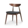 Retro Rubberwood Dining Chair with Ergonomic Back and Plush Cushion - Thumbnail 1